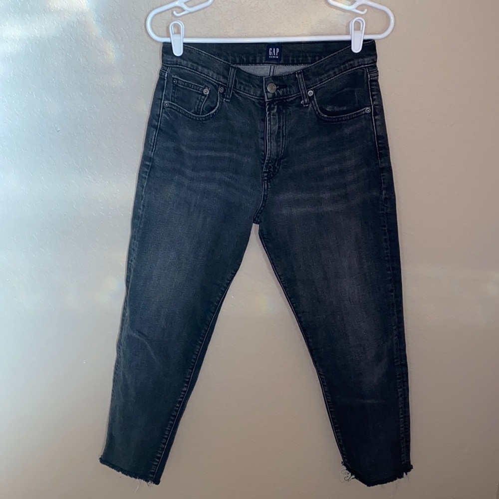 GAP girlfriend black washed jeans